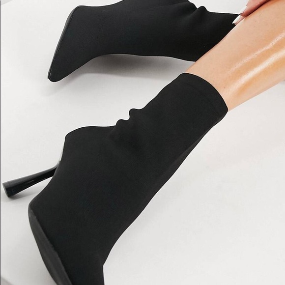NEW ASOS design expert knitted high heeled sock boots - Picture 3 of 3